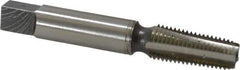 Interstate - 1/16-27 NPT Thread, 4 Flute Standard Pipe Tap - 2-1/8" OAL, 11/16" Thread Length, 5/16" Shank Diam, Bright Finish, High Speed Steel - Exact Tool & Supply