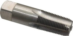 Interstate - 3/8-18 NPT Thread, 4 Flute Standard Pipe Tap - 2-9/16" OAL, 1-1/16" Thread Length, 0.7" Shank Diam, Bright Finish, High Speed Steel - Exact Tool & Supply