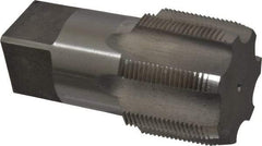 Interstate - 2 - 11-1/2 NPT Thread, 7 Flute Standard Pipe Tap - 4-1/2" OAL, 1-3/4" Thread Length, 1-7/8" Shank Diam, Bright Finish, High Speed Steel - Exact Tool & Supply