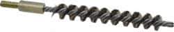 Value Collection - 1/2" Diam Helical Stainless Steel Tube Brush - 0.012" Filament Diam, 3-1/2" Brush Length, 5-1/2" OAL, 1/4-20 Male Shank - Exact Tool & Supply