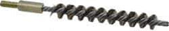 Value Collection - 1/2" Diam Helical Stainless Steel Tube Brush - 0.012" Filament Diam, 3-1/2" Brush Length, 5-1/2" OAL, 1/4-20 Male Shank - Exact Tool & Supply