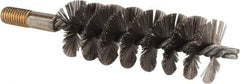 Value Collection - 1-1/2" Diam Helical Stainless Steel Tube Brush - 0.012" Filament Diam, 4-1/4" Brush Length, 7-1/2" OAL, 1/2-12 Male Shank - Exact Tool & Supply