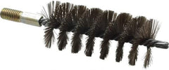 Value Collection - 2" Diam Helical Stainless Steel Tube Brush - 0.012" Filament Diam, 4-1/4" Brush Length, 7-1/2" OAL, 1/2-12 Male Shank - Exact Tool & Supply