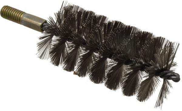 Value Collection - 2-1/4" Diam Helical Stainless Steel Tube Brush - 0.012" Filament Diam, 4-1/4" Brush Length, 7-1/2" OAL, 1/2-12 Male Shank - Exact Tool & Supply