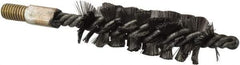 Value Collection - 1-1/4" Diam Helical Steel Tube Brush - Single Spiral, 0.012" Filament Diam, 4" Brush Length, 7" OAL, 1/2-12 Male Shank - Exact Tool & Supply