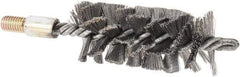 Value Collection - 1-3/4" Diam Helical Steel Tube Brush - Single Spiral, 0.012" Filament Diam, 4" Brush Length, 7" OAL, 1/2-12 Male Shank - Exact Tool & Supply