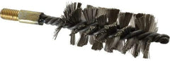 Value Collection - 1-3/4" Diam Helical Stainless Steel Tube Brush - Single Spiral, 0.012" Filament Diam, 4" Brush Length, 7" OAL, 1/2-12 Male Shank - Exact Tool & Supply