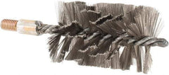 Value Collection - 2-1/2" Diam Helical Stainless Steel Tube Brush - Single Spiral, 0.012" Filament Diam, 4" Brush Length, 7" OAL, 1/2-12 Male Shank - Exact Tool & Supply