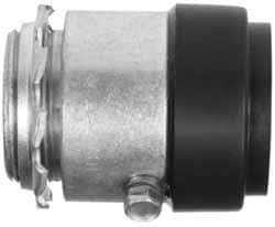 Cooper Crouse-Hinds - 1/2" Trade, Malleable Iron Set Screw Straight Rigid/Intermediate (IMC) Conduit Connector - Noninsulated - Exact Tool & Supply