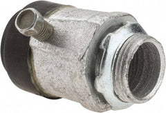 Cooper Crouse-Hinds - 3/4" Trade, Malleable Iron Set Screw Straight Rigid/Intermediate (IMC) Conduit Connector - Noninsulated - Exact Tool & Supply