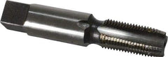 Interstate - 1/8-27 NPS Thread, 4 Flute Standard Pipe Tap - 2-1/8" OAL, 3/4" Thread Length, 7/16" Shank Diam, Bright Finish, High Speed Steel - Exact Tool & Supply