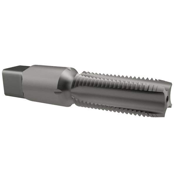 Interstate - 1/4-18 NPS Thread, 4 Flute Standard Pipe Tap - 2-7/16" OAL, 1-1/16" Thread Length, 9/16" Shank Diam, Bright Finish, High Speed Steel - Exact Tool & Supply