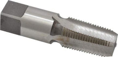 Interstate - 3/8-18 NPTF Thread, 4 Flute Standard Pipe Tap - 2-9/16" OAL, 1-1/16" Thread Length, 0.7" Shank Diam, Bright Finish, High Speed Steel - Exact Tool & Supply