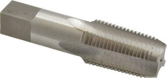 Interstate - 1/2-14 NPTF Thread, 4 Flute Standard Pipe Tap - 3-1/8" OAL, 1-3/8" Thread Length, 11/16" Shank Diam, Bright Finish, High Speed Steel - Exact Tool & Supply