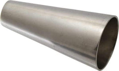 VNE - 2 x 1", Unpolished Style, Sanitary Stainless Steel Pipe Concentric Reducer - Butt Weld x Butt Weld Connection, Grade 304 - Exact Tool & Supply