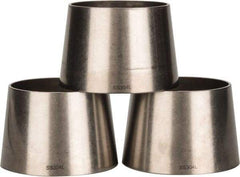 VNE - 3 x 2-1/2", Unpolished Style, Sanitary Stainless Steel Pipe Concentric Reducer - Butt Weld x Butt Weld Connection, Grade 304 - Exact Tool & Supply