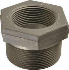 Made in USA - Size 3 x 2-1/2", Class 3,000, Forged Carbon Steel Black Pipe Hex Bushing - 3,000 psi, Threaded End Connection - Exact Tool & Supply