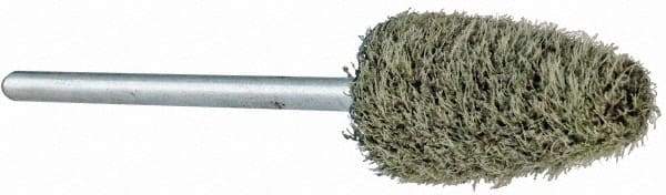 Grier Abrasives - 3/8" Head Diam x 3/4" Thickness, B52, Pointed End, Aluminum Oxide Mounted Point - Green-Gray, Medium Grade, 23,000 RPM - Exact Tool & Supply