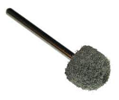 Standard Abrasives - 1/2" Head Diam x 1/2" Thickness, B90, Ball Nose End, Aluminum Oxide Mounted Point - Black, 34,500 RPM - Exact Tool & Supply