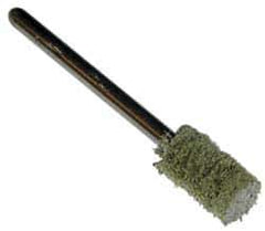 Grier Abrasives - 3/8" Head Diam x 1/2" Thickness, W176, Cylinder End, Aluminum Oxide Mounted Point - Green-Gray, Medium Grade, 33,750 RPM - Exact Tool & Supply
