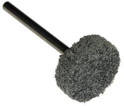 Grier Abrasives - 1" Head Diam x 3/4" Thickness, W219, Cylinder End, Aluminum Oxide Mounted Point - Green-Gray, Fine Grade, 35,100 RPM - Exact Tool & Supply