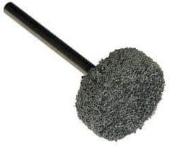 Grier Abrasives - 1" Head Diam x 3/4" Thickness, W219, Cylinder End, Aluminum Oxide Mounted Point - Green-Gray, Fine Grade, 35,100 RPM - Exact Tool & Supply
