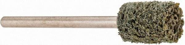 Grier Abrasives - 3/8" Head Diam x 1/2" Thickness, W176, Cylinder End, Aluminum Oxide Mounted Point - Green-Gray, Fine Grade, 45,370 RPM - Exact Tool & Supply