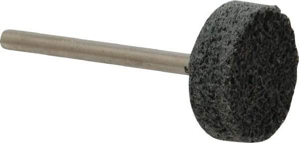 Grier Abrasives - 3/4" Head Diam x 1/4" Thickness, W201, Cylinder End, Silicon Carbide Mounted Point - Green-Gray, Fine Grade, 38,250 RPM - Exact Tool & Supply
