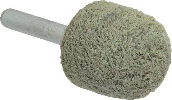 Standard Abrasives - 1" Head Diam x 1" Thickness, A21, Ball Nose End, Aluminum Oxide Mounted Point - Black, 34,500 RPM - Exact Tool & Supply