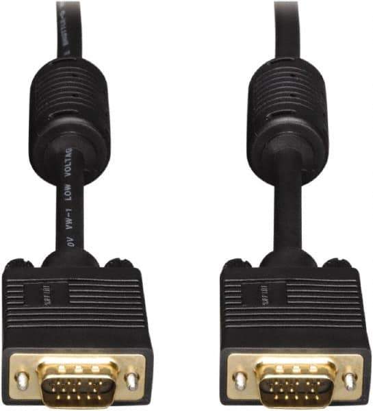 Tripp-Lite - 50' Long, HD15/HD15 Computer Cable - Black, Male x Male - Exact Tool & Supply