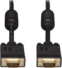 Tripp-Lite - 50' Long, HD15/HD15 Computer Cable - Black, Male x Male - Exact Tool & Supply