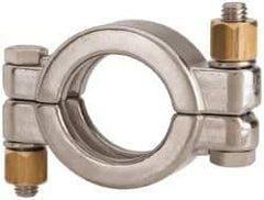 VNE - 1-1/2", Clamp Style, Sanitary Stainless Steel Pipe High Pressure Clamp - Grade 304 - Exact Tool & Supply