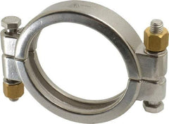 VNE - 3", Clamp Style, Sanitary Stainless Steel Pipe High Pressure Clamp - Grade 304 - Exact Tool & Supply