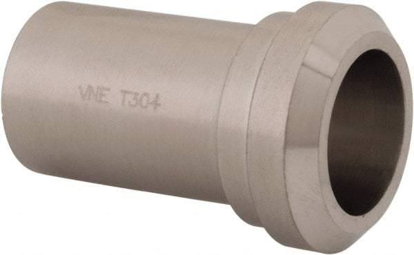 VNE - 1", Bevel Seat Style, Sanitary Stainless Steel Pipe Long Welding Ferrule - Plain Light Wall Connection, Grade 304/304L - Exact Tool & Supply