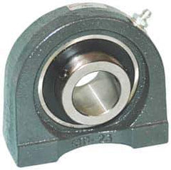 Browning - 1-1/4" ID, 4-1/4" OAL x 3-3/4" OAH Tapped Base - 3,493 Lb Static Cap, 5,782 Lb Dyn Cap, 3-1/4" Btw Mnt Hole Ctrs, 1-7/8" Base-to-Ctr Ht, Cast Iron - Exact Tool & Supply