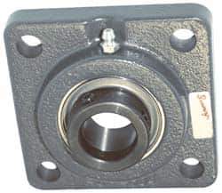 Browning - 2-3/16" ID, 6-3/8" OAL x 6-3/8" OAH 4-Bolt Flange - 6,601 Lb Static Cap, 9,752 Lb Dyn Cap, 5-1/8" Btw Mnt Hole Ctrs, Cast Iron - Exact Tool & Supply