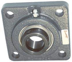 Browning - 2-3/16" ID, 6-3/8" OAL x 6-3/8" OAH 4-Bolt Flange - 6,601 Lb Static Cap, 9,752 Lb Dyn Cap, 5-1/8" Btw Mnt Hole Ctrs, Cast Iron - Exact Tool & Supply