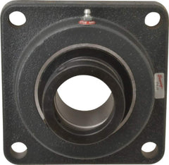 Browning - 2-3/16" ID, 6-3/8" OAL x 6-3/8" OAH 4-Bolt Flange - 6,601 Lb Static Cap, 9,752 Lb Dyn Cap, 5-1/8" Btw Mnt Hole Ctrs, Cast Iron - Exact Tool & Supply