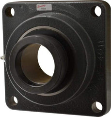 Browning - 2-7/16" ID, 6-7/8" OAL x 6-7/8" OAH 4-Bolt Flange - 8,150 Lb Static Cap, 11,789 Lb Dyn Cap, 5-5/8" Btw Mnt Hole Ctrs, Cast Iron - Exact Tool & Supply