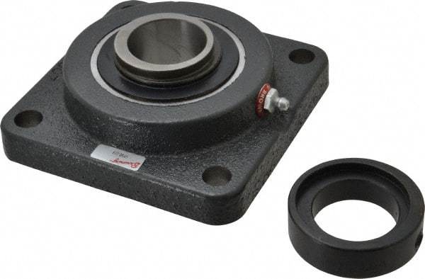 Browning - 1-1/2" ID, 5-1/8" OAL x 5-1/8" OAH 4-Bolt Flange - 4,467 Lb Static Cap, 7,340 Lb Dyn Cap, 4" Btw Mnt Hole Ctrs, Cast Iron - Exact Tool & Supply
