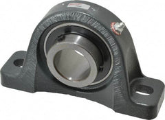 Browning - 1-11/16" ID, 7-15/16" OAL x 4-5/8" OAH Pillow Block - 5,216 Lb Static Cap, 7,889 Lb Dyn Cap, 6-1/8" Btw Mnt Hole Ctrs, 2-5/16" Base-to-Ctr Ht, Cast Iron - Exact Tool & Supply