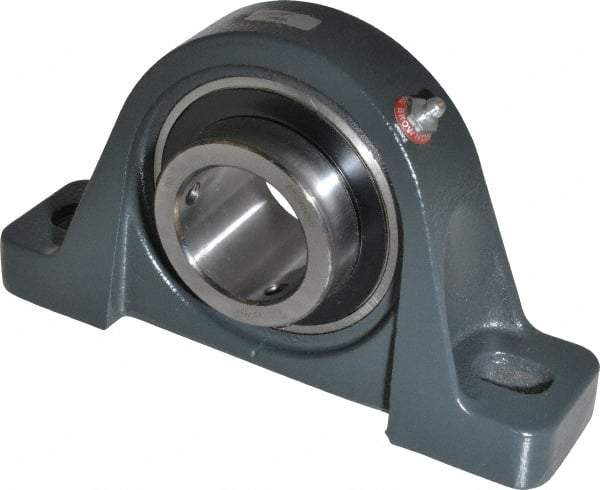 Browning - 1-15/16" ID, 8-13/16" OAL x 4-31/32" OAH Pillow Block - 5,216 Lb Static Cap, 7,889 Lb Dyn Cap, 6-15/16" Btw Mnt Hole Ctrs, 2-1/2" Base-to-Ctr Ht, Cast Iron - Exact Tool & Supply