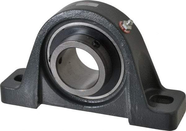 Browning - 2" ID, 8-13/16" OAL x 4-31/32" OAH Pillow Block - 6,601 Lb Static Cap, 9,752 Lb Dyn Cap, 6-15/16" Btw Mnt Hole Ctrs, 2-1/2" Base-to-Ctr Ht, Cast Iron - Exact Tool & Supply