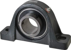 Browning - 2" ID, 8-13/16" OAL x 4-31/32" OAH Pillow Block - 6,601 Lb Static Cap, 9,752 Lb Dyn Cap, 6-15/16" Btw Mnt Hole Ctrs, 2-1/2" Base-to-Ctr Ht, Cast Iron - Exact Tool & Supply