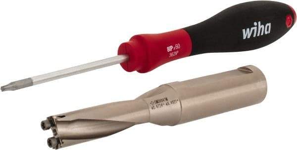 Sumitomo - 12 to 12.49mm Diam, 3xD, 1.734" Max Depth, 5/8" Shank Diam, 2.266" Flute, 4.141" OAL, Replaceable Tip Drill - Series SMD - Exact Tool & Supply