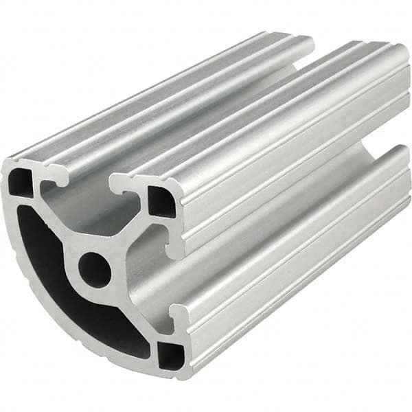 80/20 Inc. - 1-1/2" Wide x 1-1/2" High x 145" Long Open Shelving Round Extrusion Bar - Exact Tool & Supply