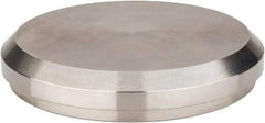 VNE - 4", Bevel Seat Style, Sanitary Stainless Steel Pipe End Cap - Plain End Cap Connection, Grade 316/316L - Exact Tool & Supply