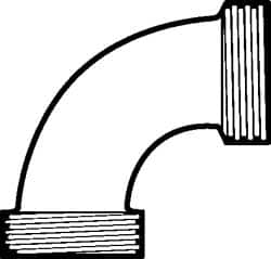 VNE - 1-1/2" Bevel Seat Style Sanitary Stainless Steel Pipe 90° Elbow - Exact Tool & Supply