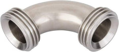 VNE - 1", Bevel Seat Style, Sanitary Stainless Steel Pipe 90° Elbow - Threaded Ends Connection, Grade 304 - Exact Tool & Supply