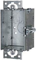 Cooper Crouse-Hinds - 1 Gang, (3) 1/2" Knockouts, Steel Rectangle Switch Box - 3" Overall Height x 2" Overall Width x 2" Overall Depth - Exact Tool & Supply